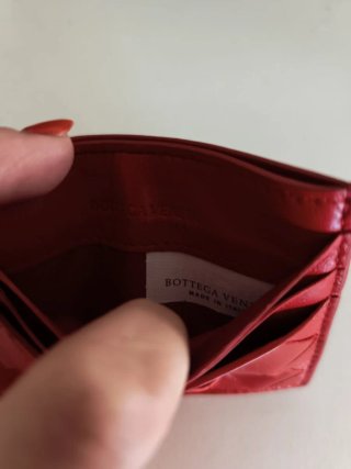 Porta carte di credito Bottega Veneta Rosso