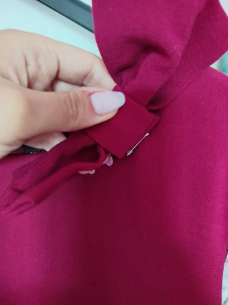 Vestito Elogy bordeaux con fiocco