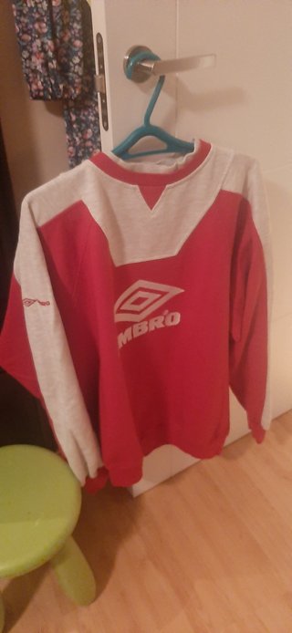 Sudadera Umbro Roja y Gris