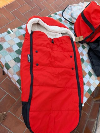 Carro YOYO Rojo, saco, plastico, porta vaso, funda