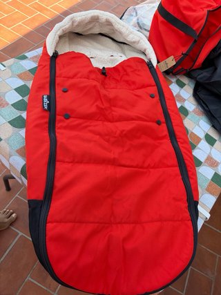 Carro YOYO Rojo, saco, plastico, porta vaso, funda