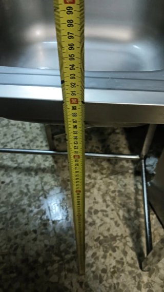 Fregadero Acero Inox 100x50cm con Patas