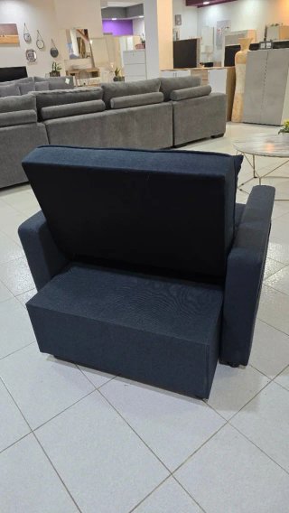 Sofá Cama 1 Plaza Azul/Gris