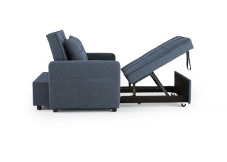 Sofá Cama 1 Plaza Azul/Gris