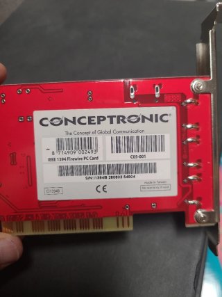 Tarjeta PCI Conceptronic Fireware