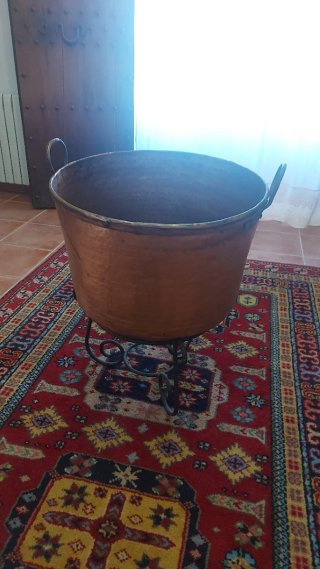 Olla Cobre Grande Limpia Lacada