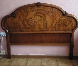 Cabecero de cama de madera de cama de 1.35