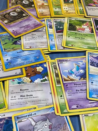 100 cartas pokémon 1995-2009 inglés