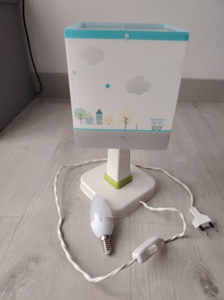 Lámpara infantil tren y nubes