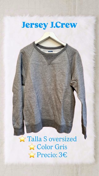 Jersey J.Crew Gris Talla S Oversized