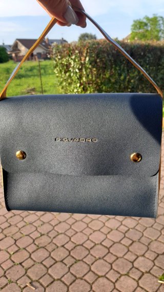 Piquadro Pochette Blu e Giallo