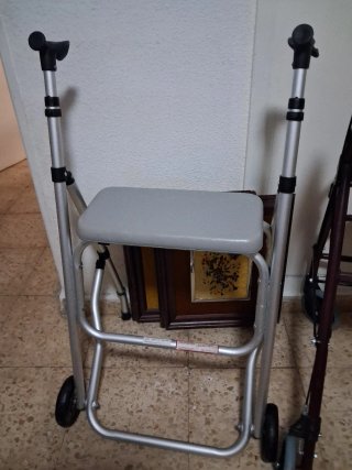 Andador con asiento y ruedas