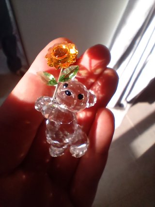 Swarovski Orsetto con Fiore Cristallo