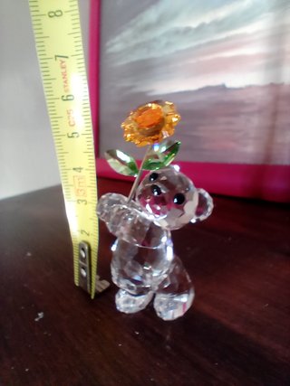 Swarovski Orsetto con Fiore Cristallo