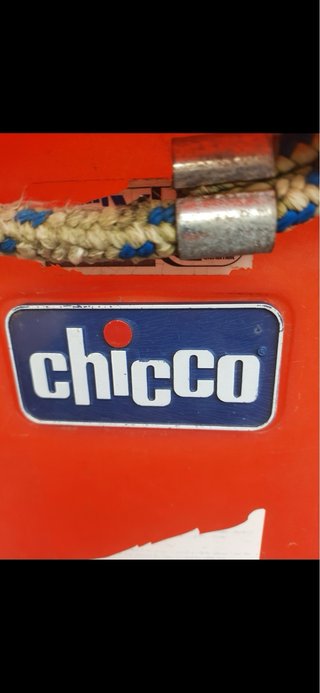 Columpio para niños rojo y azul