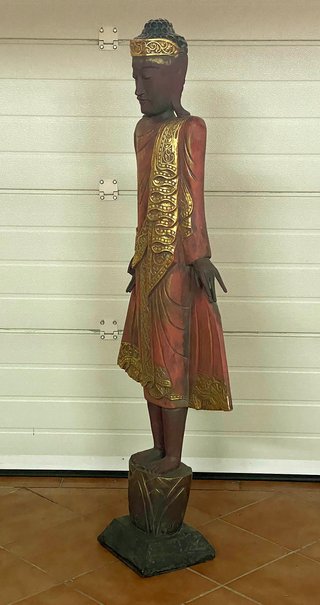 Estatua Buda Madera Tallada