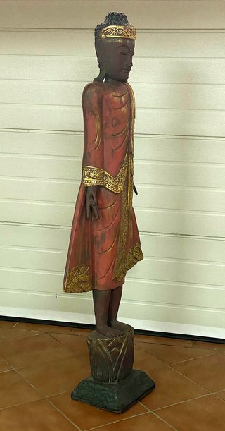Estatua Buda Madera Tallada