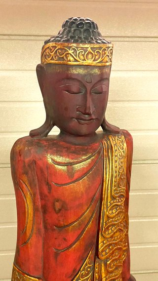 Estatua Buda Madera Tallada