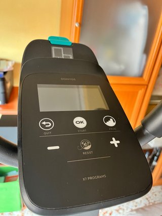 Bicicleta Elíptica Gris y Turquesa