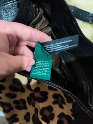 Bolso piel estampado leopardo Ralph Lauren