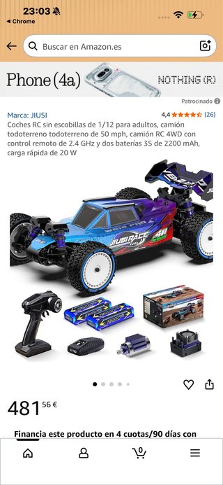 Coche RC 1/12 Jiusi Race WB12PRO
