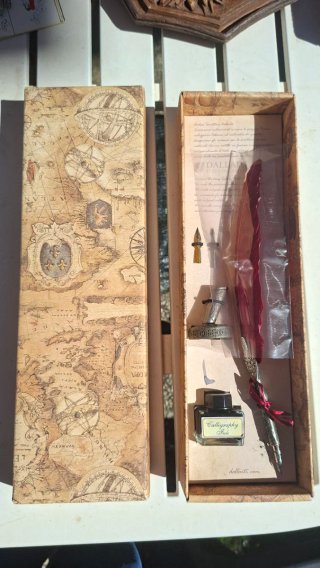 Set Penna Stilo Calligrafia con Inchiostro