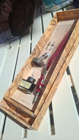 Set Penna Stilo Calligrafia con Inchiostro