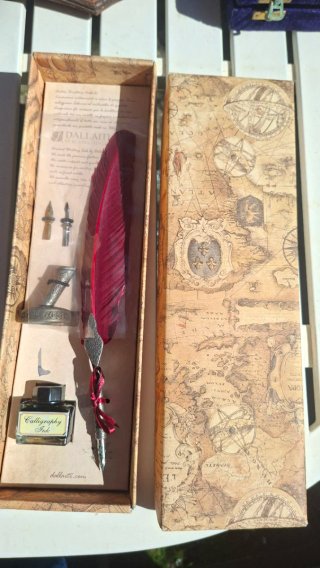 Set Penna Stilo Calligrafia con Inchiostro