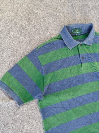 Polo Fred Perry a righe blu e verdi taglia M