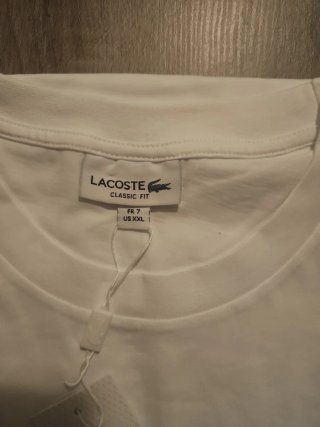 T-shirt XXL Lacoste Classic Fit Branca
