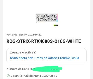 Asus Rog Strix 4080 Super Blanca