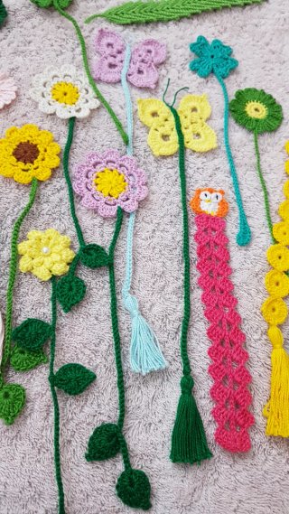 Marcadores de crochet hechos a mano