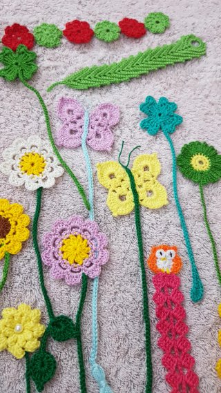 Marcadores de crochet hechos a mano