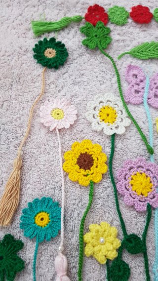 Marcadores de crochet hechos a mano