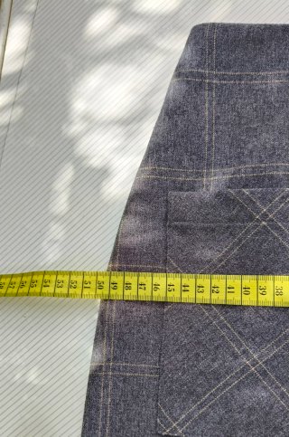 Falda de cuadros marrón y gris