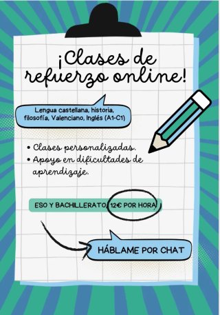 Clases Castellano, Valenciano e Inglés online