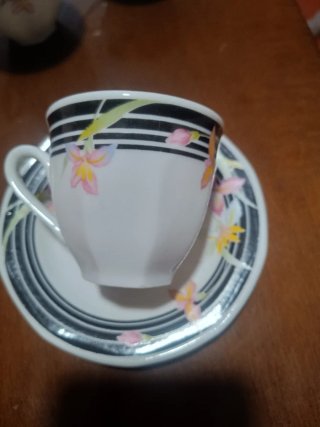 Juego de café porcelana floral
