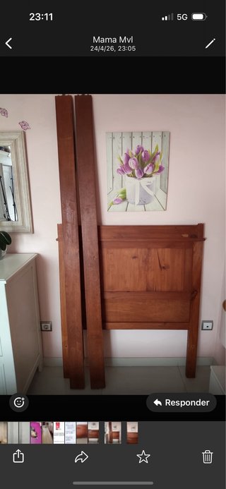 Cama de madera completa (sin somier)