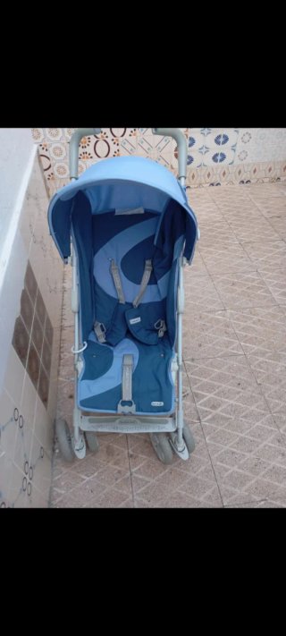 Carro de bebé azul
