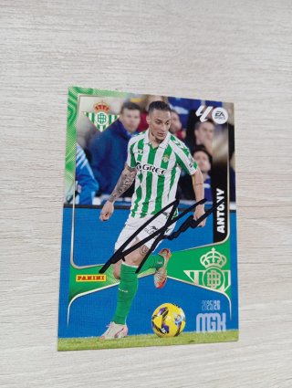 Cromo firmado Antony del Betis