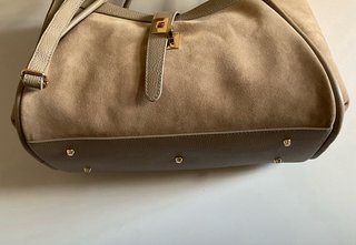 Borsa Voemien Mayfair Pelle Scamosciata beige