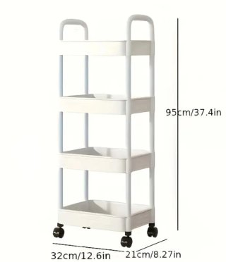 Carrito Organizador Blanco Plástico
