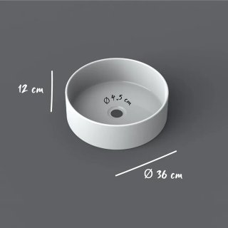 Lavabo NUEVO Cilíndrico Pitarch Cerámica