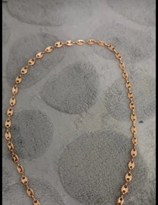 Cadena Grano de Café Chapado Oro 18k