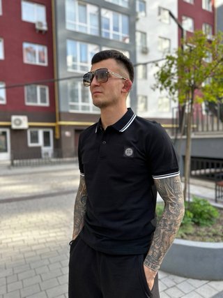 Polo Stone Island Negro