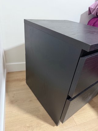 Comodini (2) IKEA MALM Nero