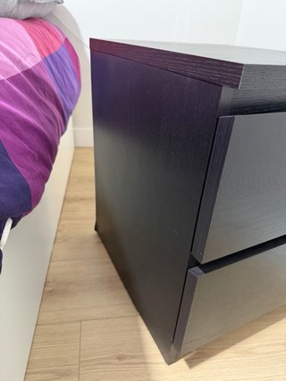 Comodini (2) IKEA MALM Nero