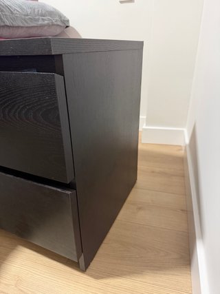 Comodini (2) IKEA MALM Nero