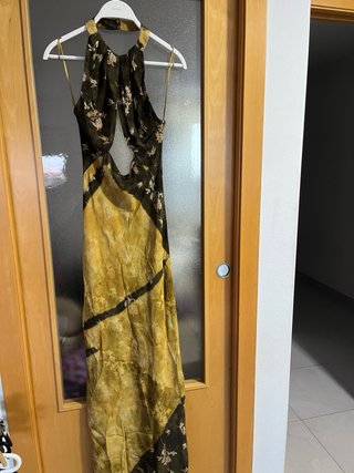 Vestido Halter Estampado Zara Talla S