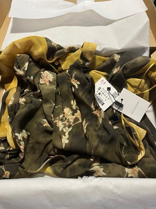 Vestido Halter Estampado Zara Talla S